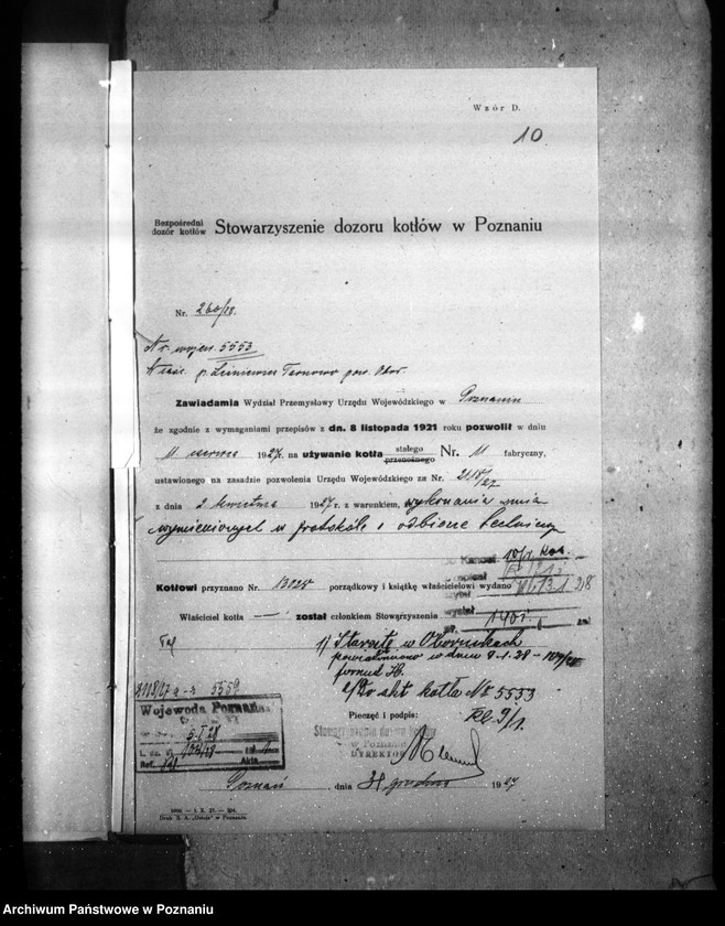 Obraz 15 z jednostki "Mleczarnia parowa własność. Leśniewicz we wsi Tarnowo pow. obornicki nr woj. 5553"