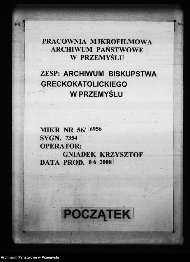 Obraz 1 z jednostki "[Kopie ksiąg metrykalnych parafii Krukienice z filią Ostrożec (dekanat Mościska)]"