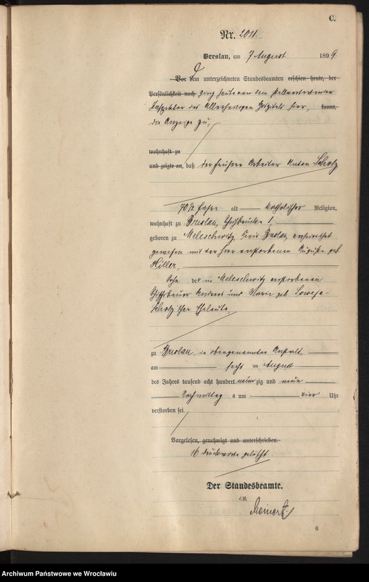 image.from.unit.number "Sterbe-Haupt-Register Breslau I 1899 Band 6"