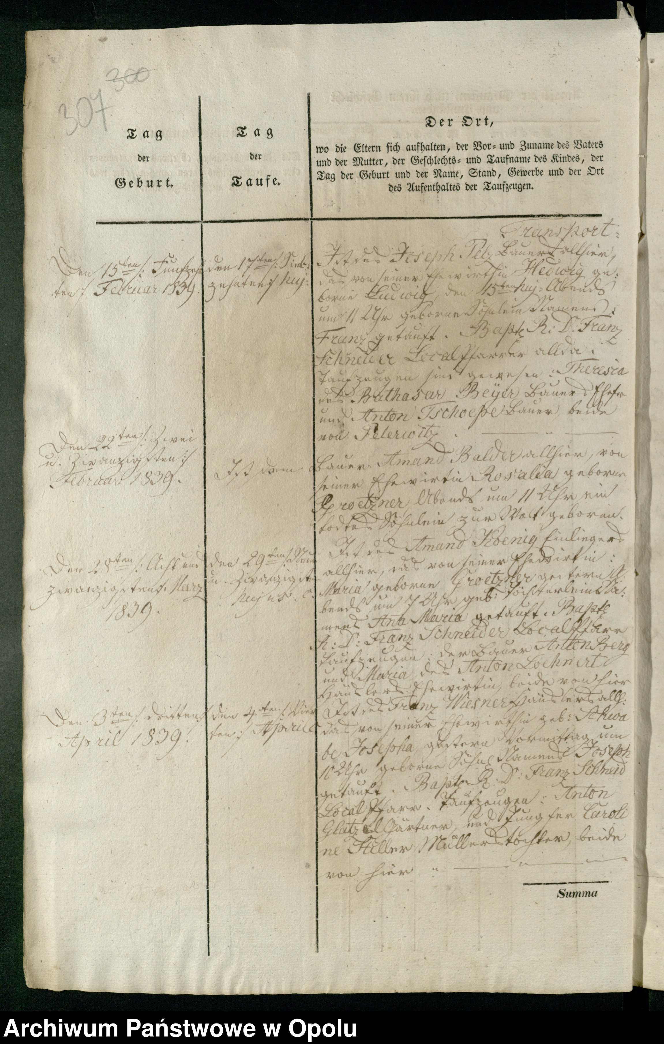 Skan z jednostki: Kirchenbuchduplikate der Pfarrei Heinersdorf Geburten, Heirat- und Sterberegister 1827-1832, 1836-1839