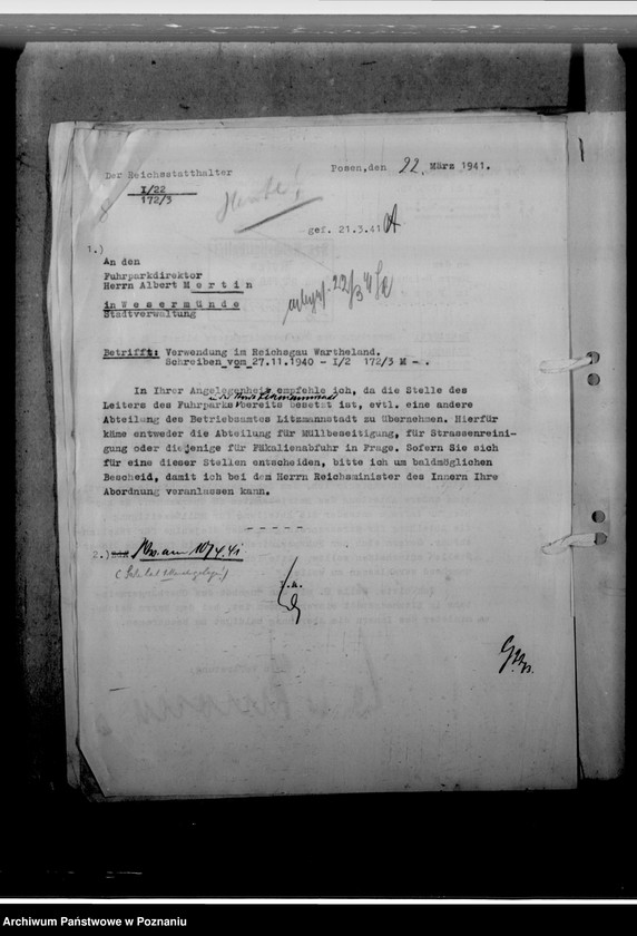 Obraz 12 z jednostki "Mertin, Albert - urzędnik"