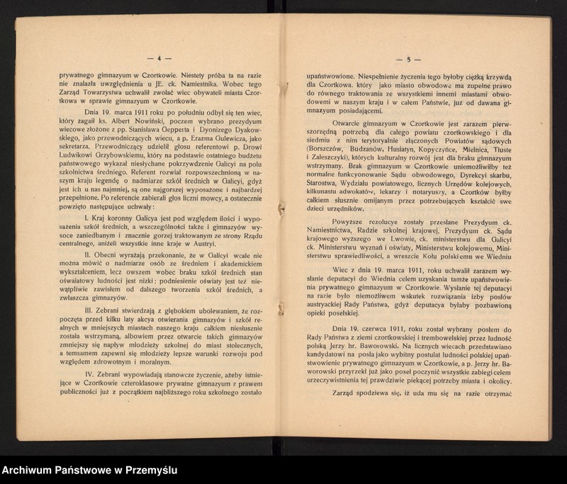 image.from.unit.number "II Sprawozdanie Dyrekcji Prywatnego Gimnazjum im. J. Słowackiego w Czortkowie za rok szkolny 1910/11"