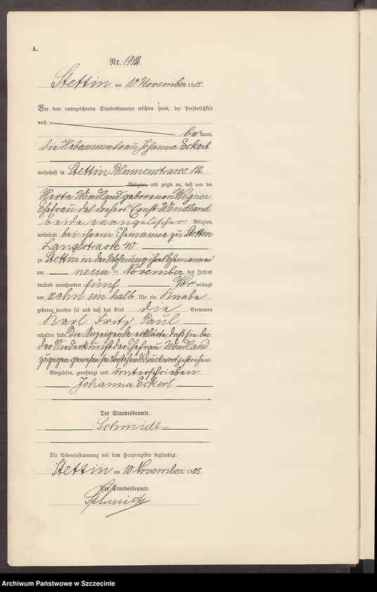 Obraz 6 z jednostki "Geburts-Register (Neben-Register) Band V"