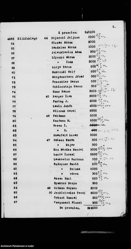 Obraz 8 z jednostki "Rejestr poborczy"