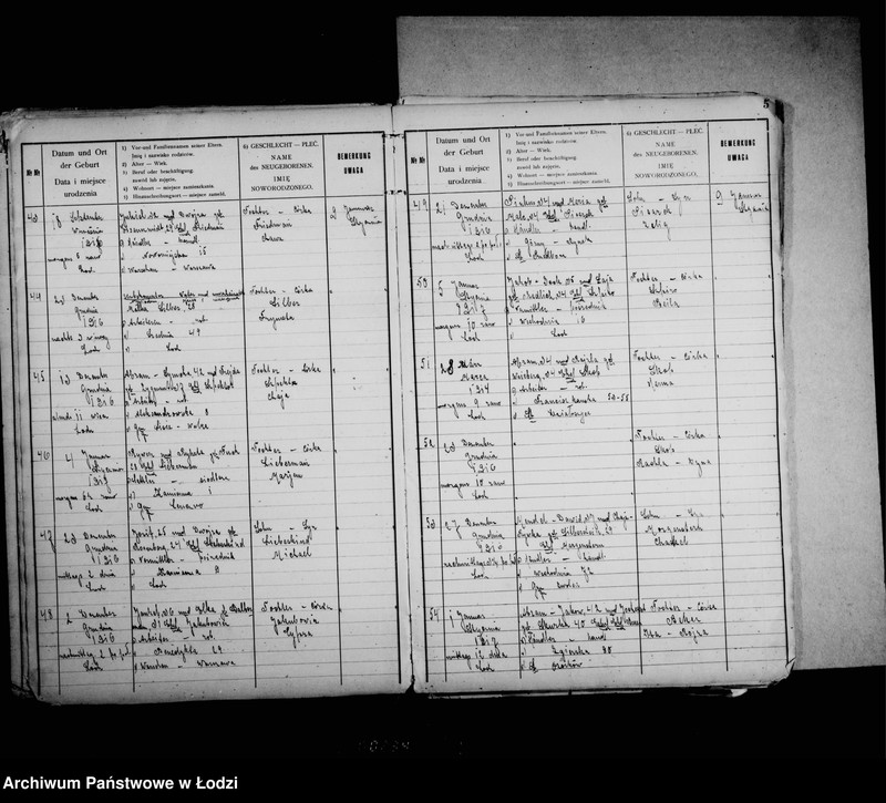 Obraz 9 z jednostki "[Ksiega urodzeń]"