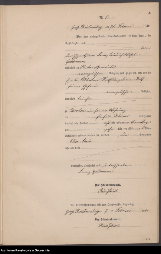 Obraz 8 z jednostki "Geburts-Register (Neben-Register)"