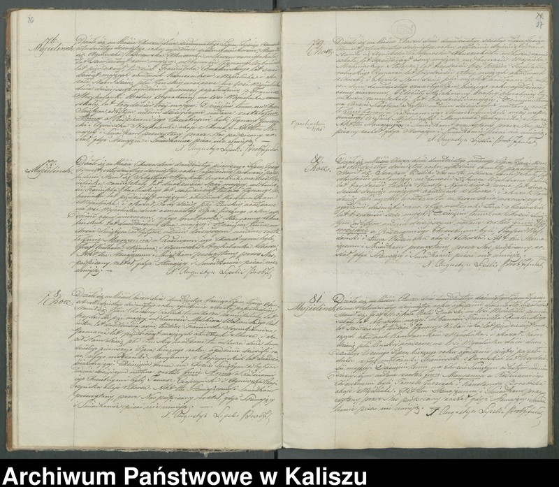 Obraz 18 z jednostki "Książka duplikat aktów urodzeń, zaślubień i zejść"