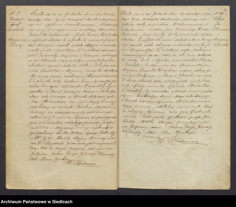 image.from.unit.number "Unikat aktów stanu cywilnego zaślubionych Parafii Grodzisk od 1919 roku do 1937 roku"