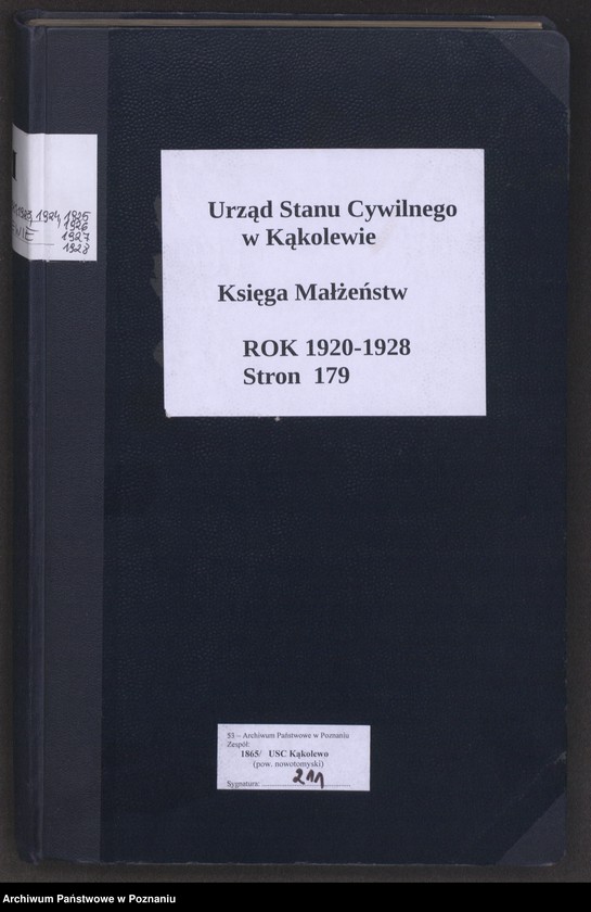 Obraz 2 z jednostki "Księga akt małżeństw [Rejestr główny małżeństw]"