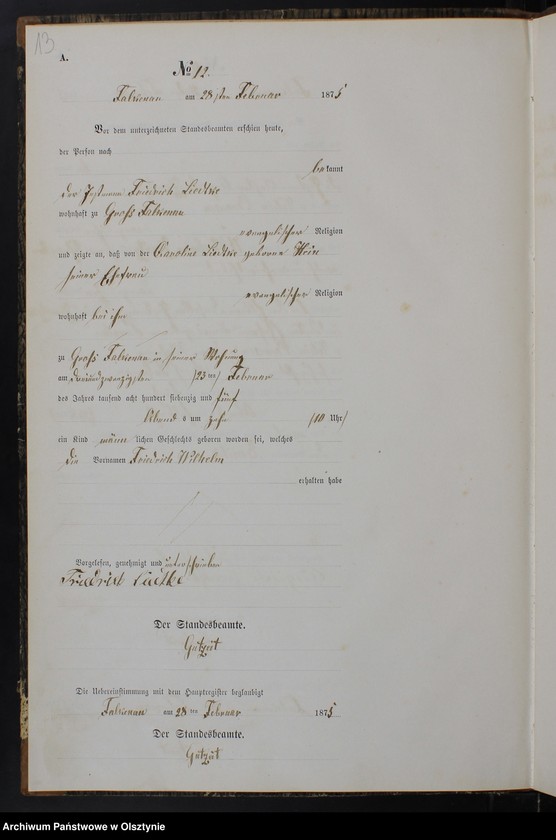 Obraz 15 z jednostki "Geburts-Neben-Register Nr 1 - 50"