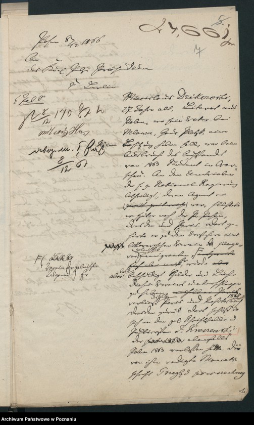 Obraz 10 z jednostki "A. betr. Miecislaus Dzikowski, Literat aus Dresden"