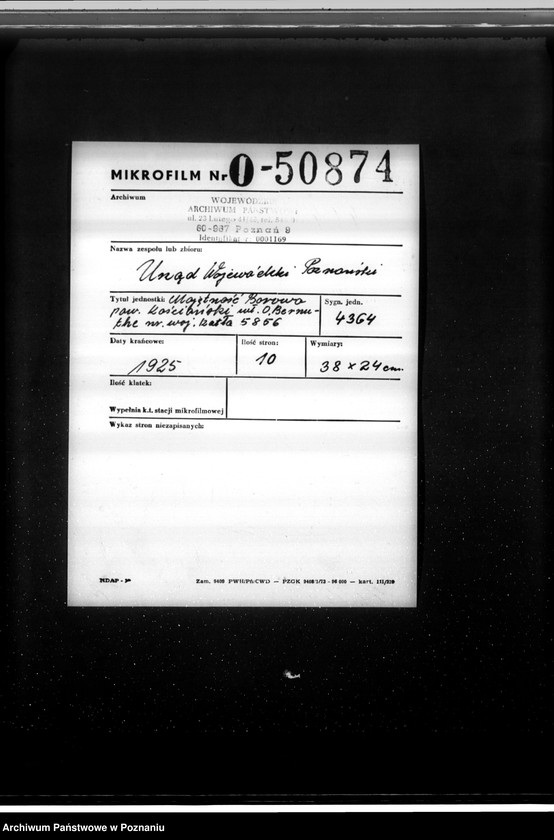 Obraz 2 z jednostki "Majątek Borowo pow. kościański, własność O. Bernuthe nr woj. kotła 5856"