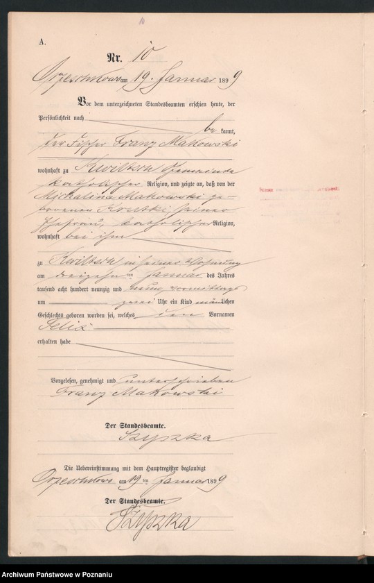 Obraz 13 z jednostki "Księga urodzeń"