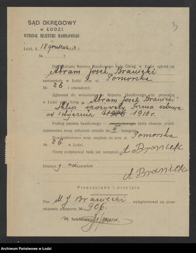 Obraz 5 z jednostki "Abram Josek Branicki – sklep spożywczy"