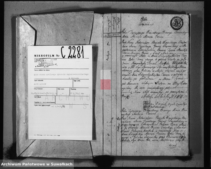 image.from.unit.number "Akta zejścia gminy seyneńskiey 1808"