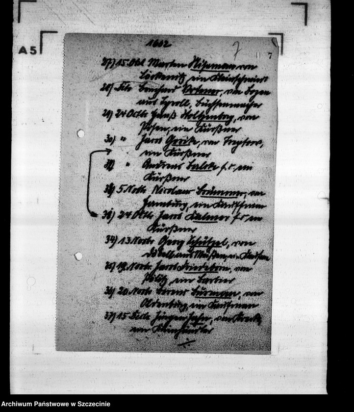 image.from.unit.number "Carl R i t e r s h a u s e n, Stettiner Bürgerbuch, 3. 1661-1695"