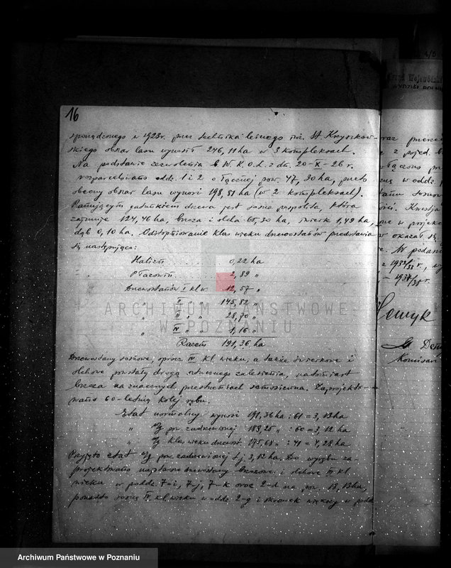 Obraz 20 z jednostki "Sprawa wyłączeń z art.. 4 ustawy z 28 XII 1925 r. i zatwierdzenie projektu planu gospodarczego dla lasu majątku Chocim powiat turecki"