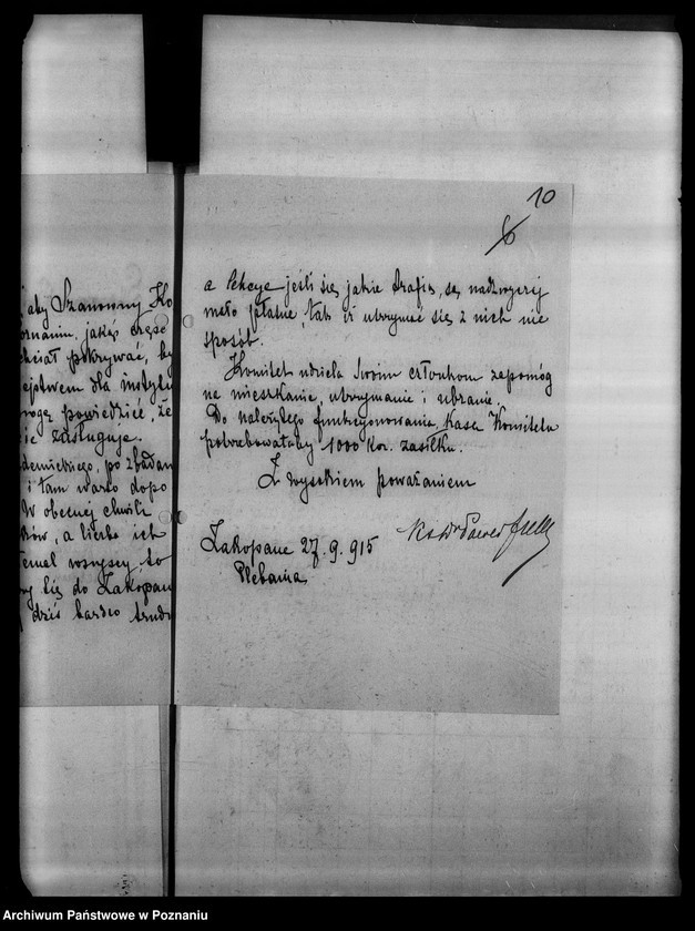 Obraz 14 z jednostki "Korespondencja w sprawie subwencji dla towarzystw dobroczynnych a Galicji oraz pomocy dla bezdomnych."