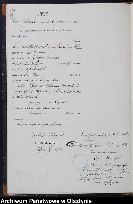 image.from.unit.number "Haupt-Sterbe-Register Nr 1 - 10"