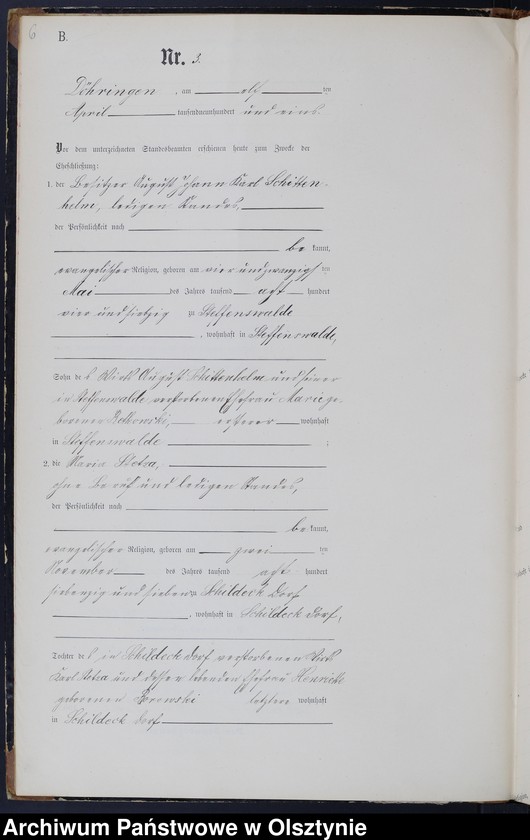 image.from.unit.number "Heiraths-Neben-Register Nr 1 - 22"