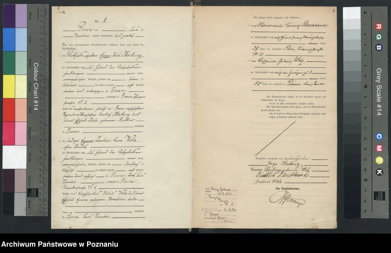 Obraz 3 z jednostki "Księga miejscowa małżeństw tom I [Rejestr główny małżeństw]"