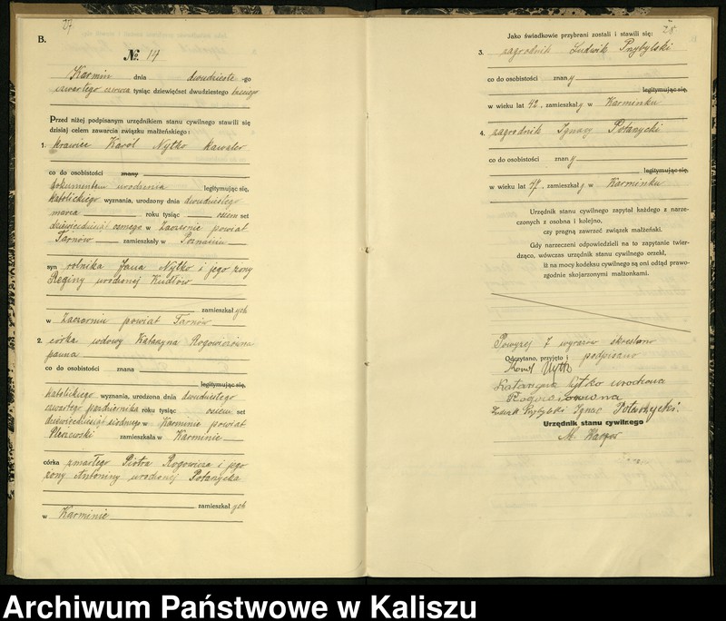 Obraz 17 z jednostki "[Księga małżeństw]"