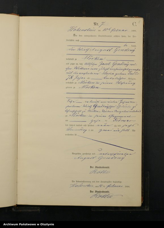 image.from.unit.number "Sterbe-Neben-Register Nr 1 - 77"