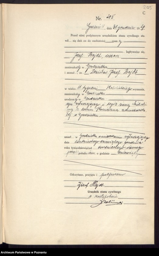 Obraz 8 z jednostki "Księga zgonów [Rejestr główny zgonów]"