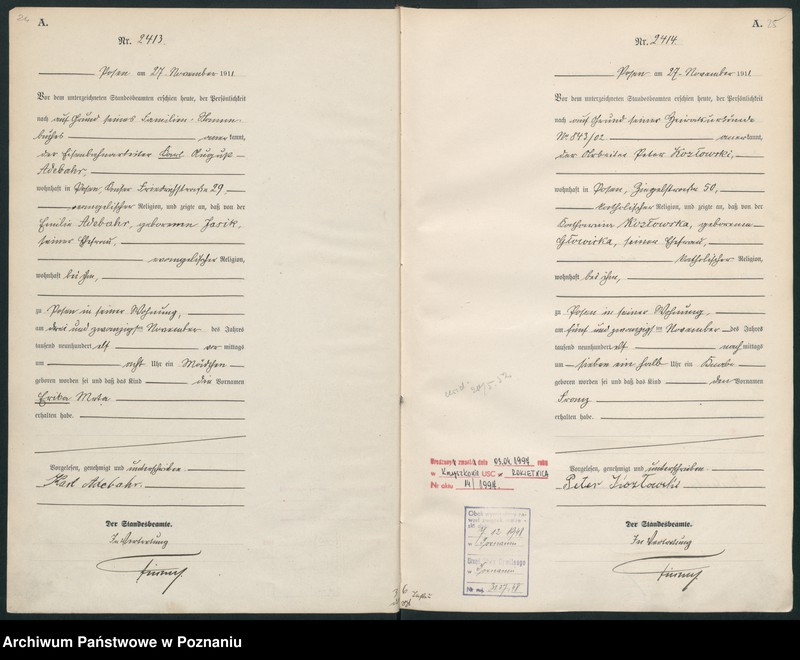 Obraz 16 z jednostki "Księga miejscowa urodzeń tom VI [Rejestr główny urodzeń]"