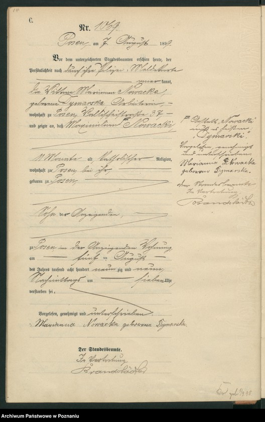 Obraz 17 z jednostki "Księga zgonów t. III"