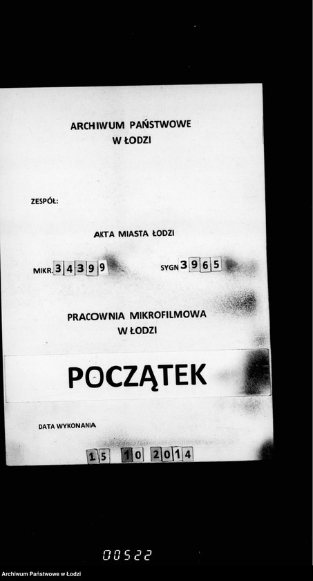 Obraz 1 z jednostki "O torgach proizvodennych 17/29 nojabrja 1897 g. na odtdaču v arendu lavok v gorodskich rjadach v gor. Lodzi"