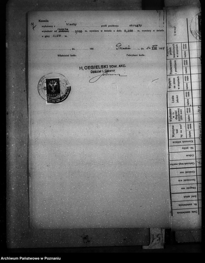 Obraz 11 z jednostki "Fabryka H. Cegielski w Poznaniu nr woj. kotła 6605"