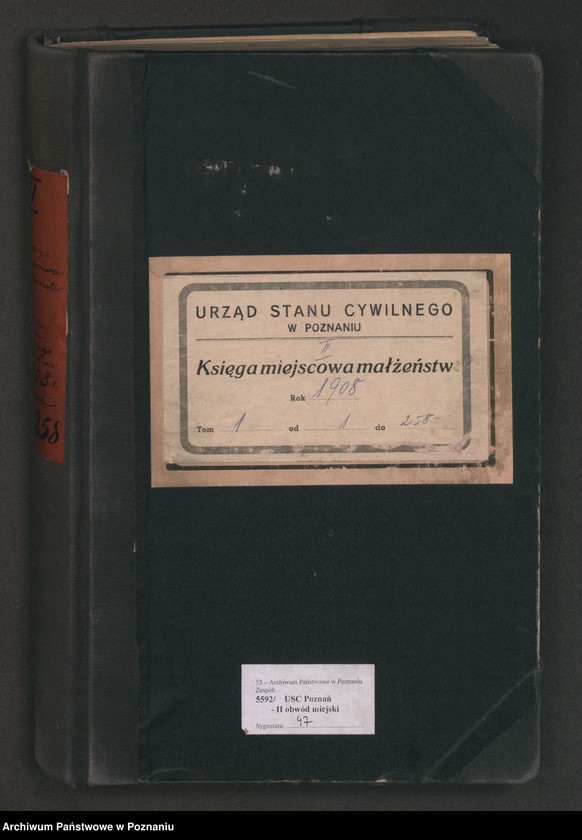 Obraz 2 z jednostki "Księga miejscowa małżeństw tom I [Rejestr główny małżeństw]"