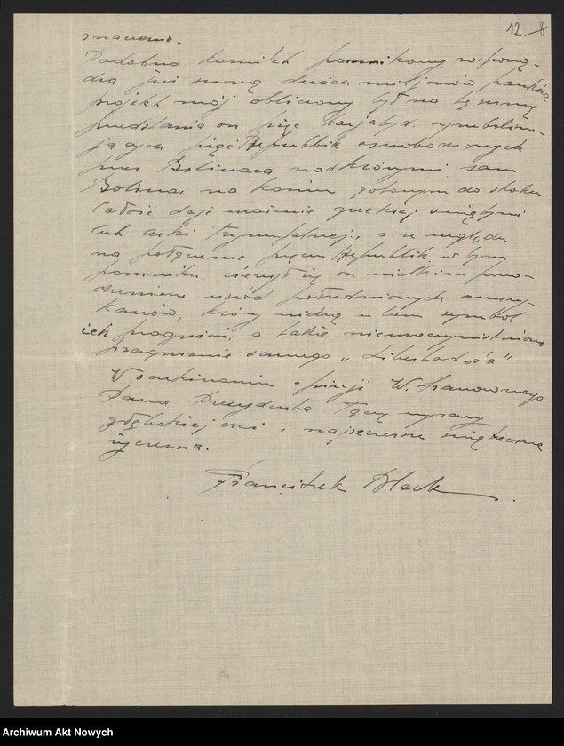 image.from.unit.number "Black Franciszek (rzeźbiarz); Załączniki: a) projekt pomnika Zjednoczenia Ziem Polskich (maszynopis); b) fotografie pomnika E. M. House