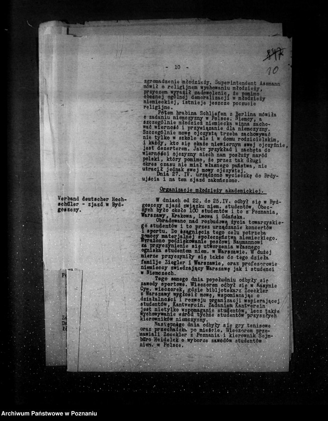 Obraz 14 z jednostki "Sprawozdania z życia mniejszości narodowych za miesiące kwiecień, maj, czerwiec 1930 r."