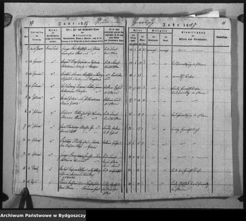 image.from.unit.number "Verzeichniss der Copulirten aus der evangel. Stadt- und Landgemeinde von Inowrazlaw Jahr 1826 bis incl. 1832 [1834]"