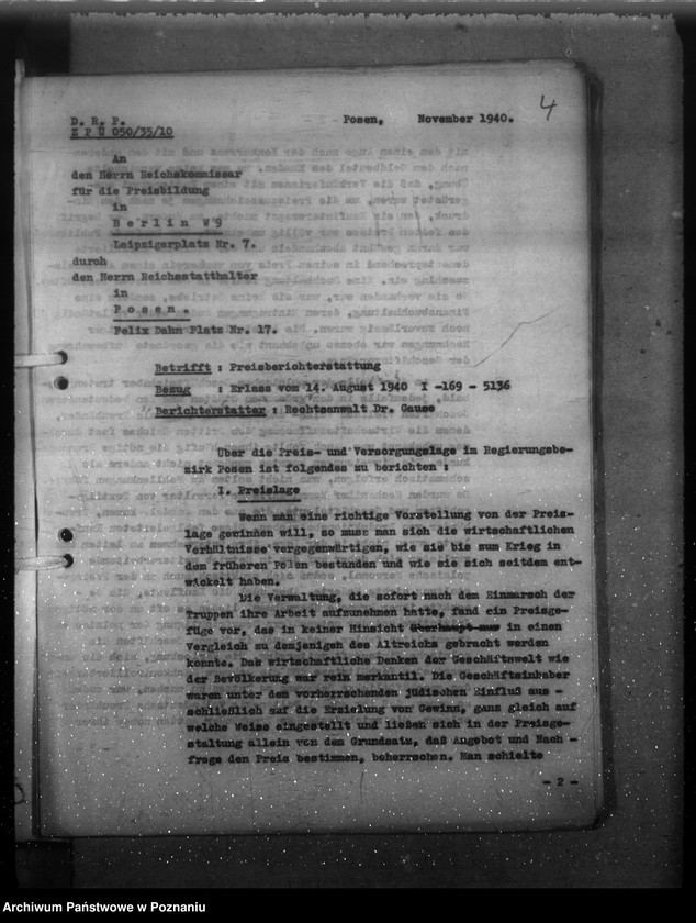 Obraz 8 z jednostki "Preisbildung und Preisüberwachung - [Preispolitische Lageberichte]"