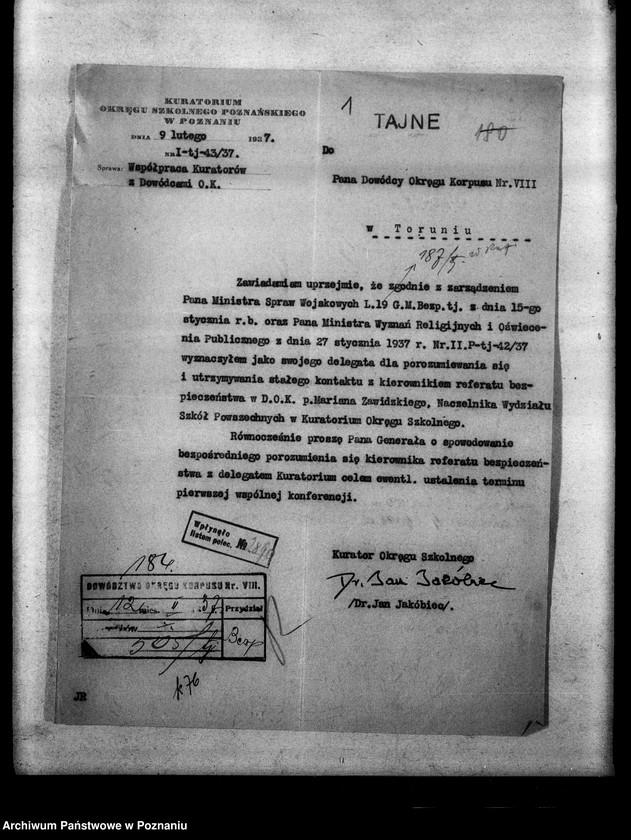 Obraz 5 z jednostki "[Współpraca władz wojskowych w Kuratorium]"