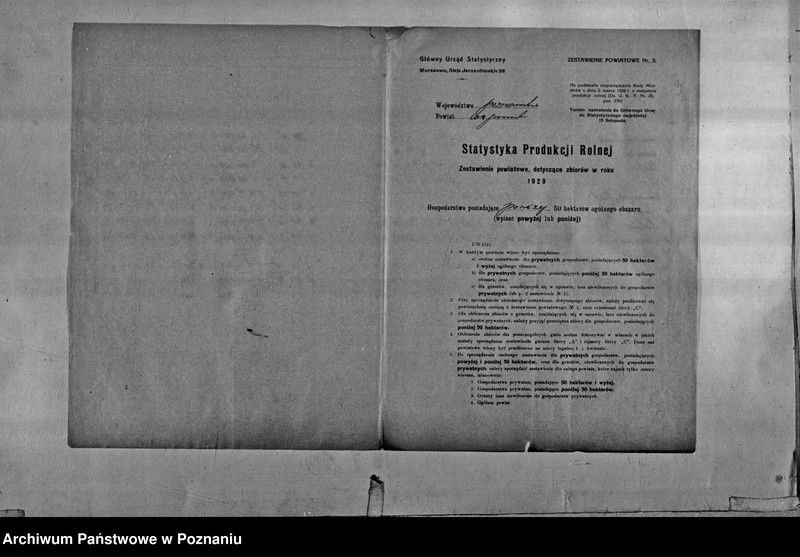 Obraz 5 z jednostki "/Statystyka produkcji rolnej - zestawienie powiatowe - Wągrowiec"