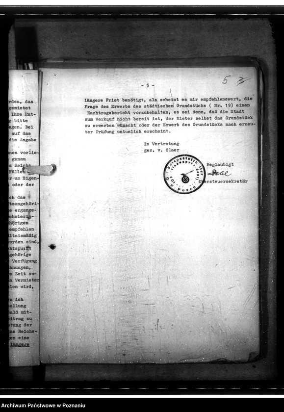 Obraz 9 z jednostki "Übertragung von Hausgrundstücken aus früherem polnischen Besitz. Zuweisung von Dienstwohnungen usw."