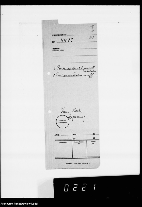 Obraz 19 z jednostki "Kürschnerei. [Zamówienia, rachunki i świadectwa dostaw]"