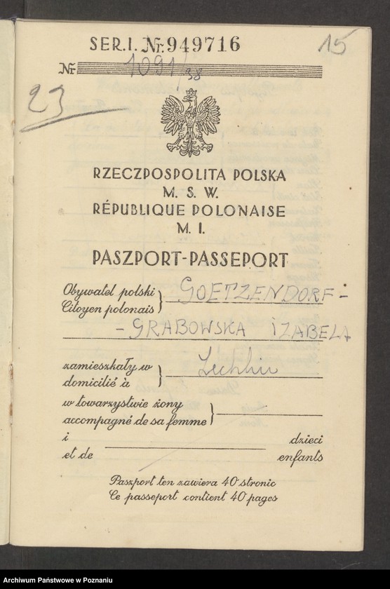 Obraz 19 z jednostki "Dokumenty osobiste Izabeli Goetzendorf-Grabowskiej"