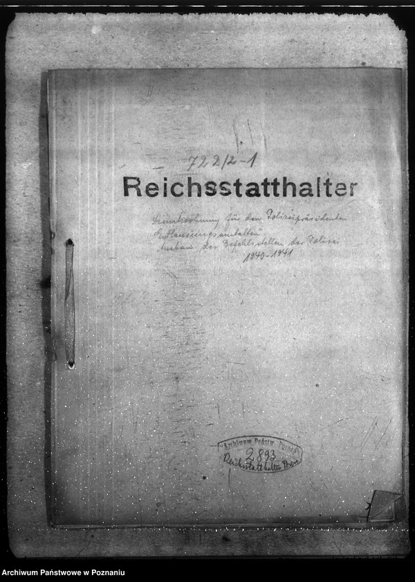 Obraz 4 z jednostki "Dienstwohnug für den Polizeipräsidenten. Entlausungsanstalten. Ausbau der Befehlstellen der Polizei"