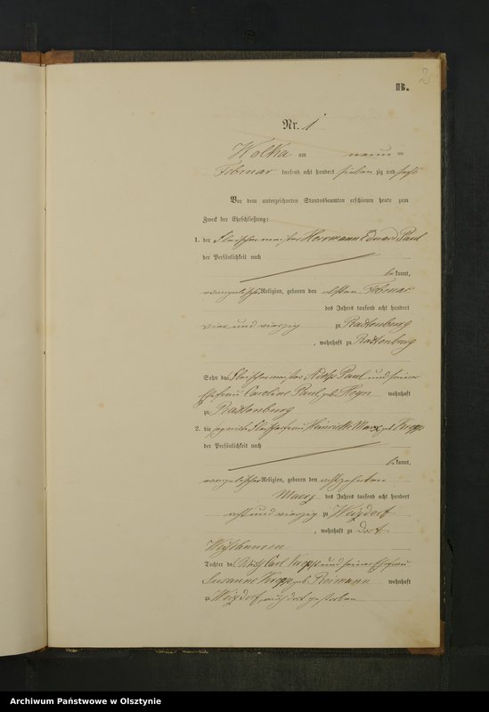 Obraz z jednostki "Heiraths-Neben-Register Nr 1 - 11"