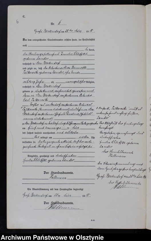 image.from.unit.number "Sterbe-Neben-Register Nr 1 - 25"