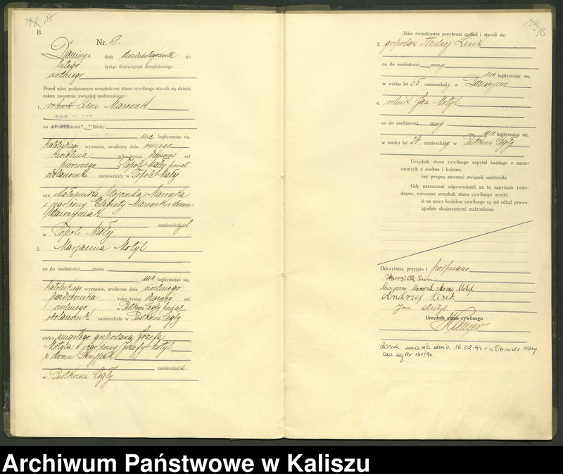 Obraz 12 z jednostki "[Księga małżeństw]"