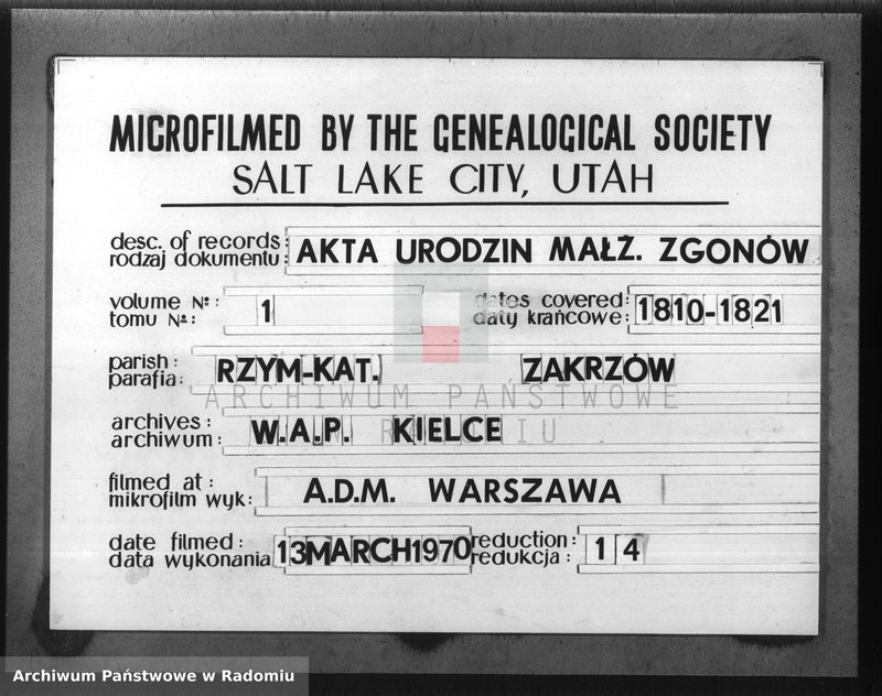 image.from.unit.number "Duplikat parafii Zakrzów z r. 1810-1821"