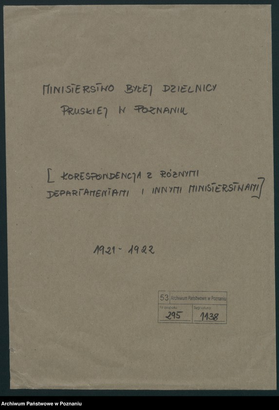 Obraz 2 z jednostki "[Korespondencja z różnymi departamentami i innymi ministerstwami]"