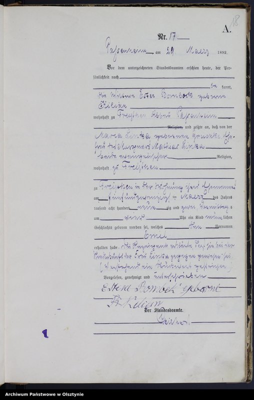 image.from.unit.number "Geburts-Haupt-Register Nr 1 - 74"