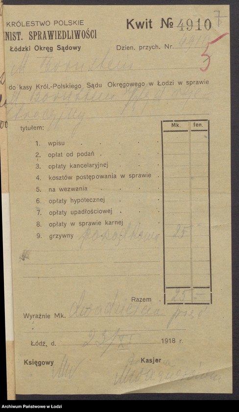 Obraz 9 z jednostki "Moritz Bornstein- sprzedaż odpadków bawełnianych i wełnianych"